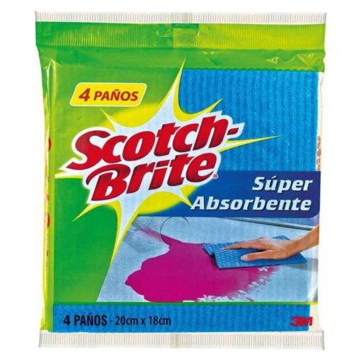 Paño Super Absorbente X 4 Unidades Scotch-Brite